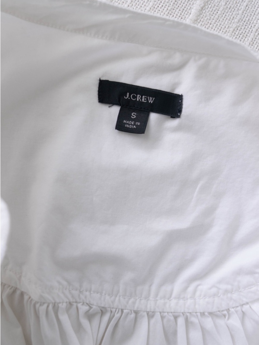 J. Crew White Cotton Mini Dress with Peter Pan Collar - Picture 6 of 9